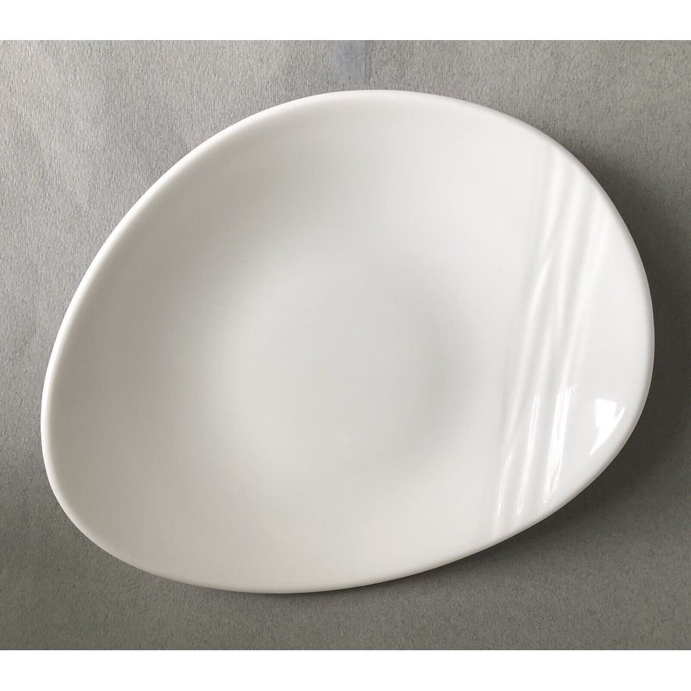 Steelite International Organics Freestyle White Plate 7" X 8.5" Made In England